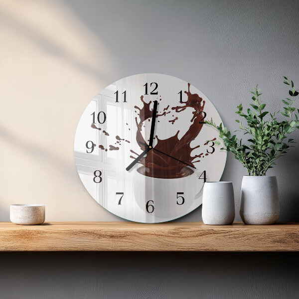 Reloj de pared redondo Café