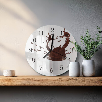 Reloj de pared redondo Café