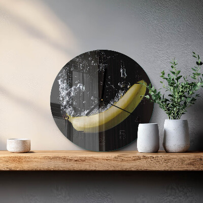 Reloj de pared redondo Banana