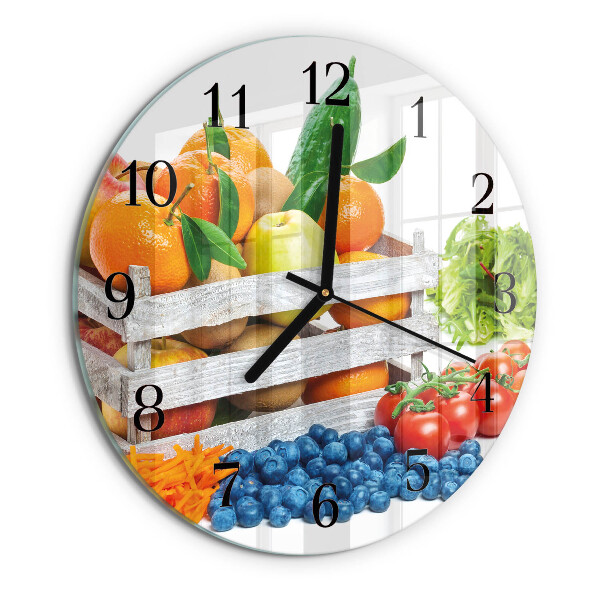 Reloj de pared redondo Verduras