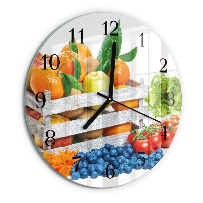 Reloj de pared redondo Verduras