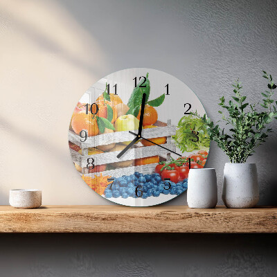Reloj de pared redondo Verduras