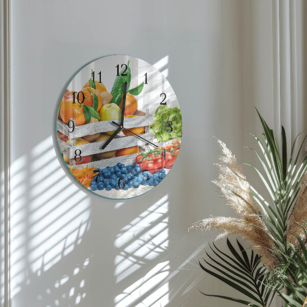 Reloj de pared redondo Verduras