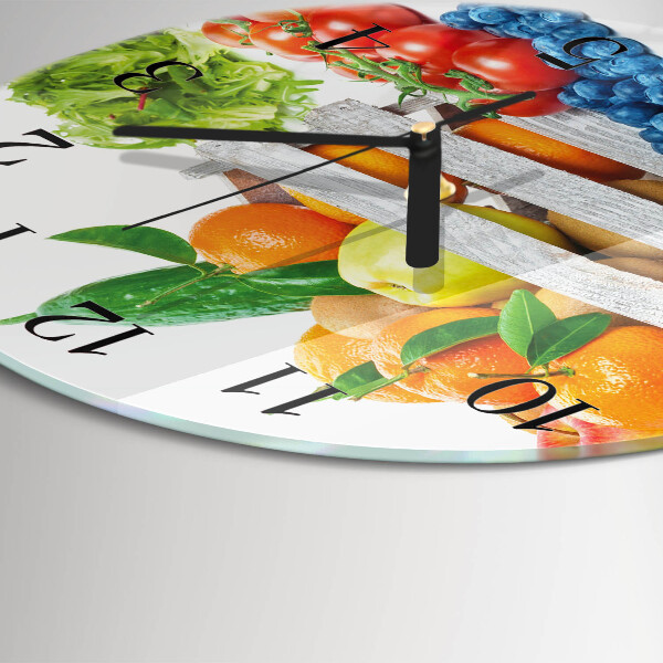 Reloj de pared redondo Verduras
