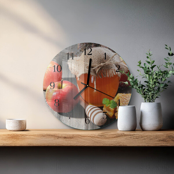 Reloj de pared redondo Miel de manzana