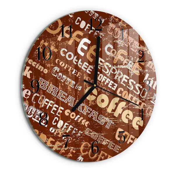 Reloj de pared redondo Café
