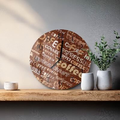 Reloj de pared redondo Café