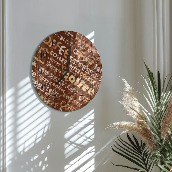 Reloj de pared redondo Café