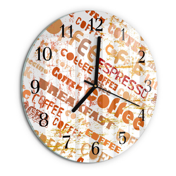 Reloj de pared redondo Café
