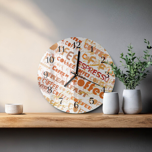 Reloj de pared redondo Café