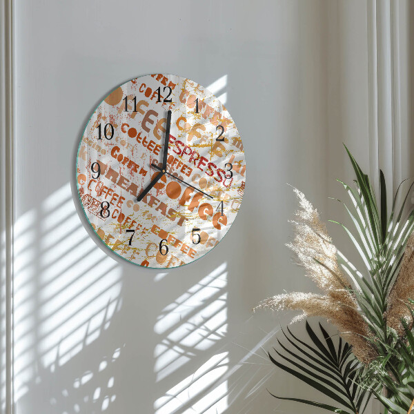 Reloj de pared redondo Café