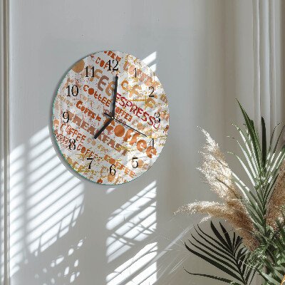Reloj de pared redondo Café