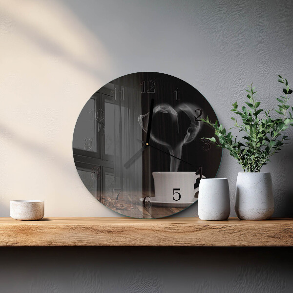 Reloj de pared redondo Café