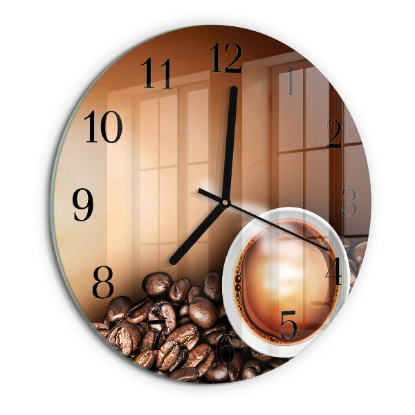 Reloj de pared redondo Café