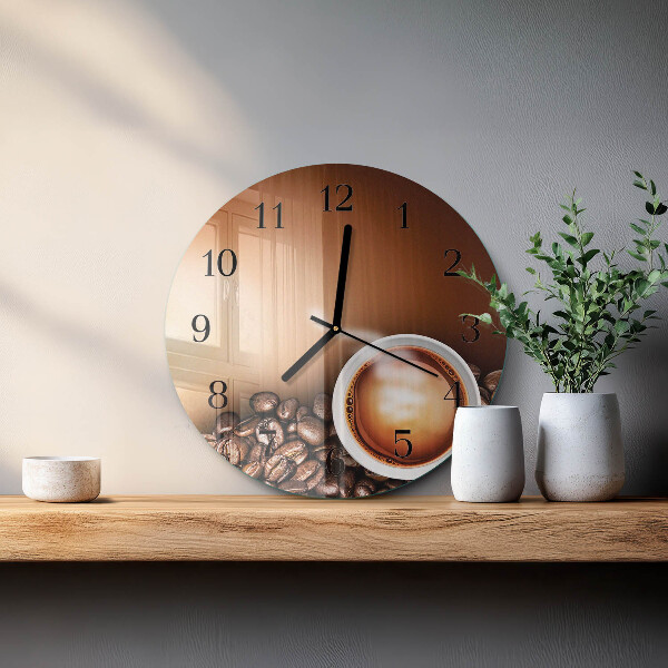 Reloj de pared redondo Café