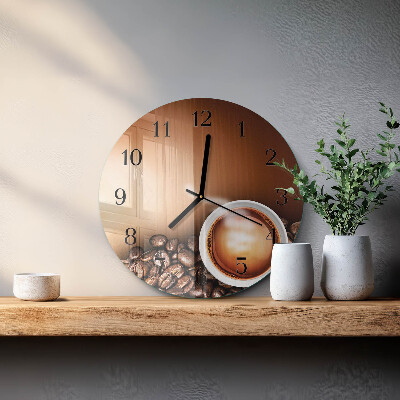 Reloj de pared redondo Café