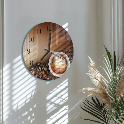 Reloj de pared redondo Café