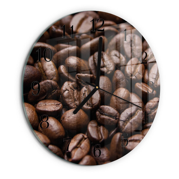 Reloj de pared redondo Granos de café