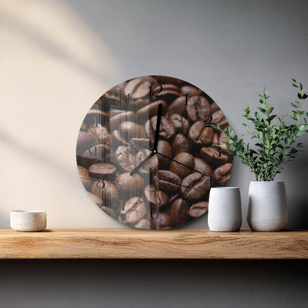 Reloj de pared redondo Granos de café