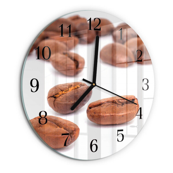 Reloj de pared redondo Granos de café