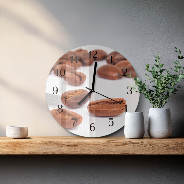 Reloj de pared redondo Granos de café