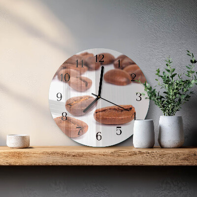 Reloj de pared redondo Granos de café