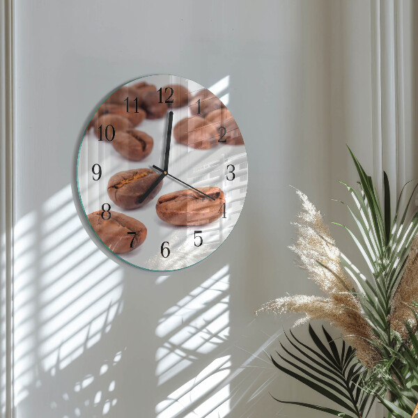 Reloj de pared redondo Granos de café