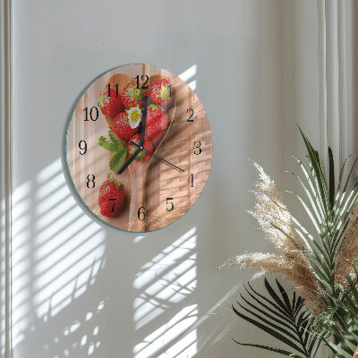 Reloj de pared redondo Fresa