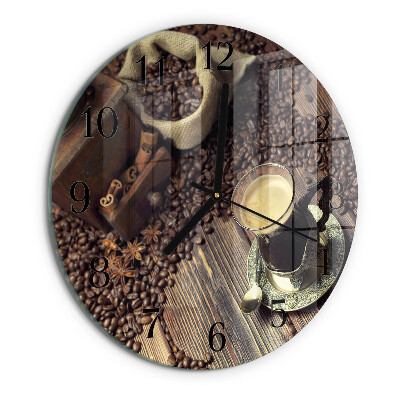 Reloj de pared redondo Café