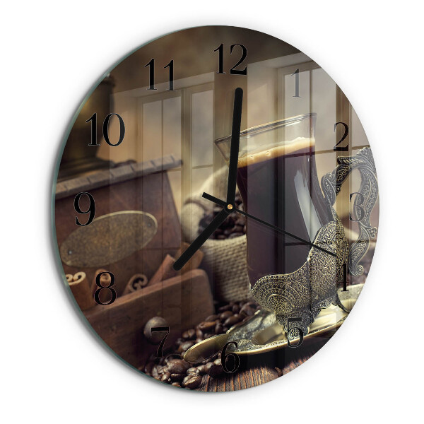 Reloj de pared redondo Café
