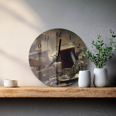 Reloj de pared redondo Café