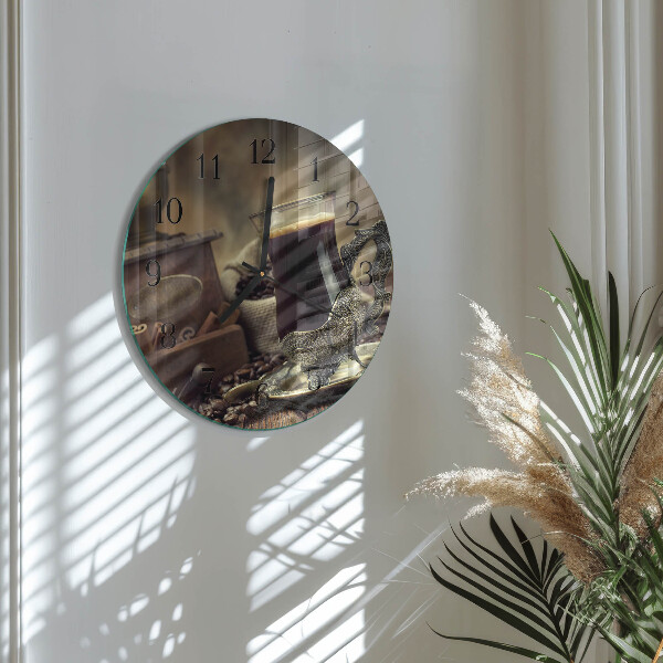 Reloj de pared redondo Café