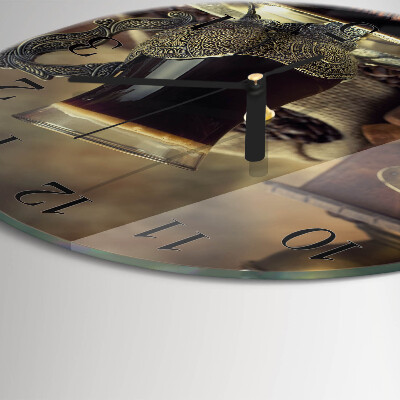 Reloj de pared redondo Café