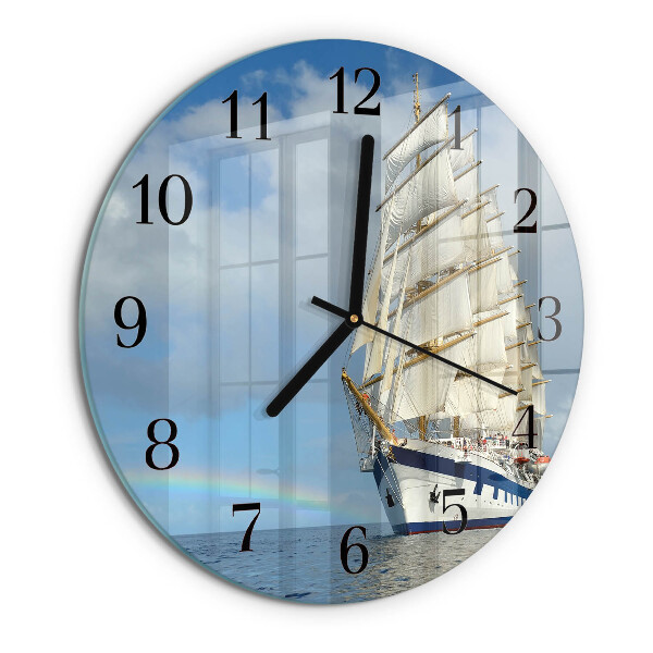 Reloj de pared redondo Barco