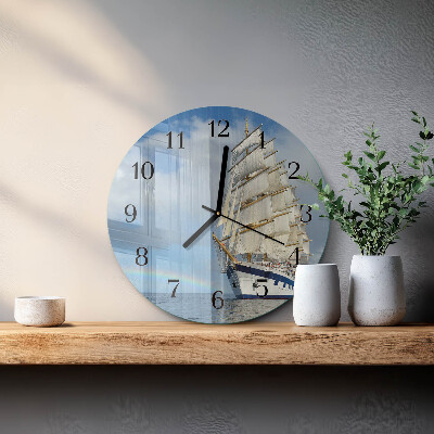 Reloj de pared redondo Barco
