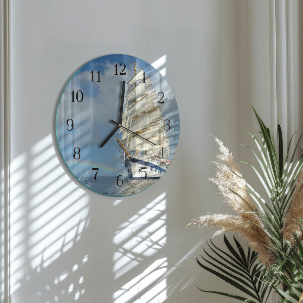 Reloj de pared redondo Barco