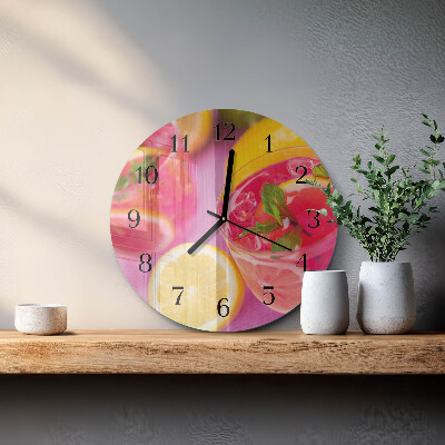 Reloj de pared redondo Cítrico