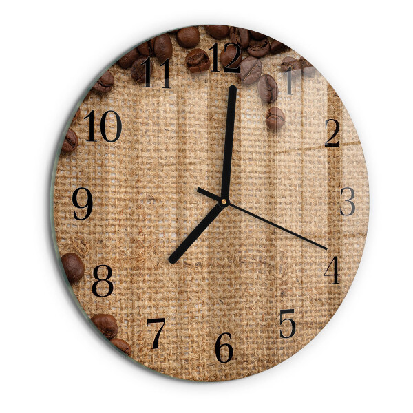 Reloj de pared redondo Granos de café