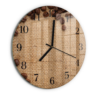 Reloj de pared redondo Granos de café