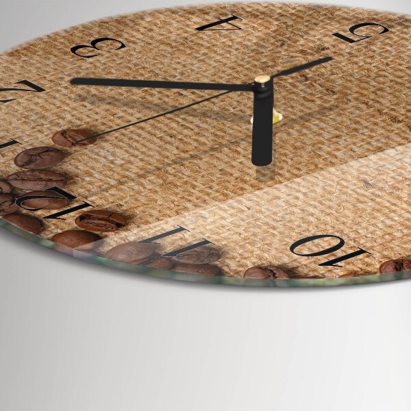 Reloj de pared redondo Granos de café