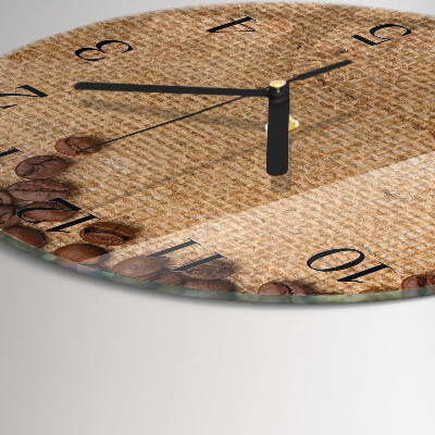 Reloj de pared redondo Granos de café