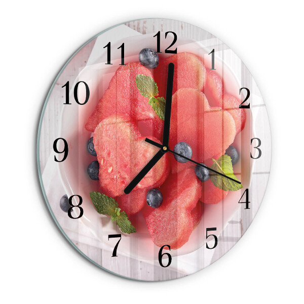 Reloj de pared redondo Corazón de sandía