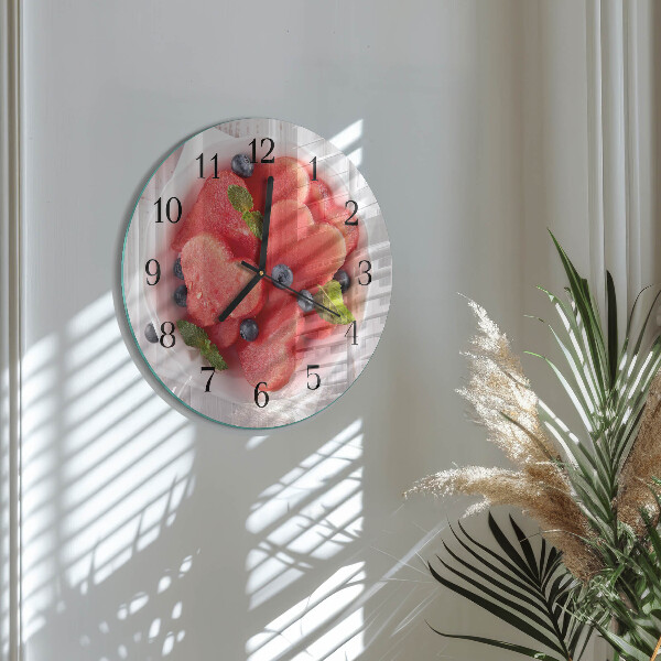 Reloj de pared redondo Corazón de sandía
