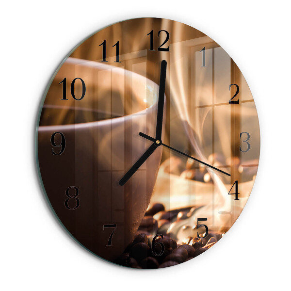 Reloj de pared redondo Café