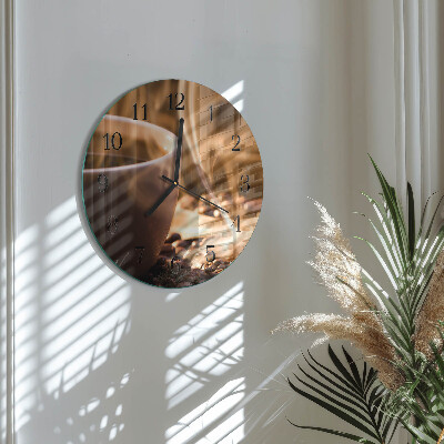 Reloj de pared redondo Café