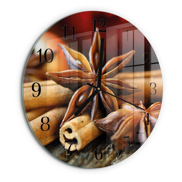 Reloj de pared redondo Anís Canela