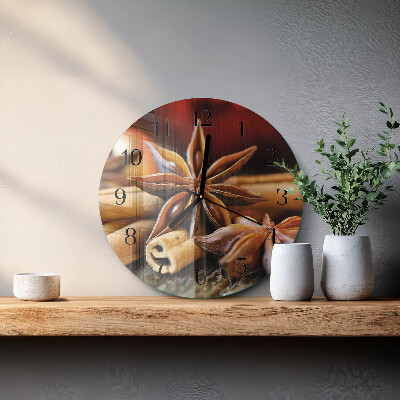 Reloj de pared redondo Anís Canela