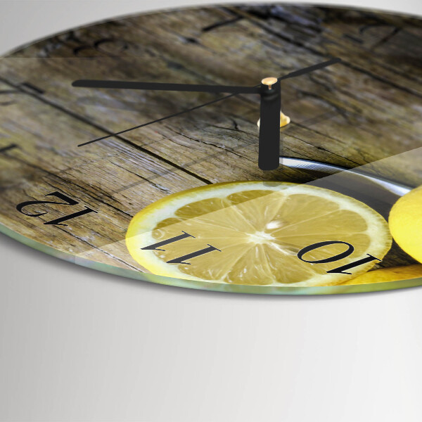 Reloj de pared redondo Limones jugosos