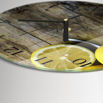 Reloj de pared redondo Limones jugosos