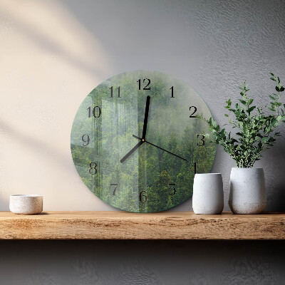 Reloj de pared redondo Bosque brumoso